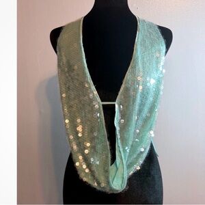 Fashion Nova Mint Green Sequin Tank Top